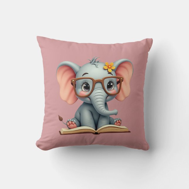 Wise Baby Elephant Kissen (Vorderseite)