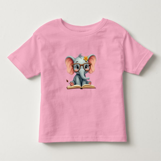 Wise Baby Elephant Kleinkind T-shirt (Vorderseite)