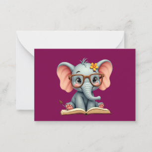 Wise Baby Elephant Mitteilungskarte