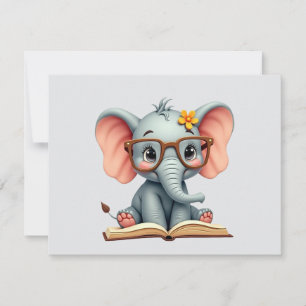 Wise Baby Elephant Mitteilungskarte