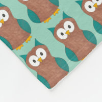 Wise Brown Aquamarin Blue Barn Owl Cartoon Bird