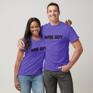 Wise Guy Centre Texte noir de base T-shirt