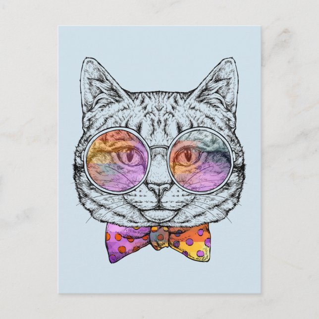 Wise Kitty Kat Postkarte (Vorderseite)