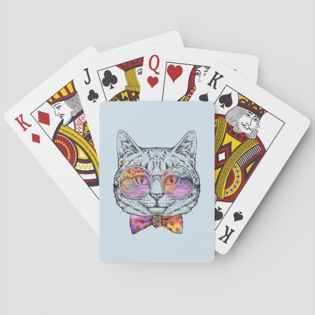 Wise Kitty Kat Spielkarten (Rückseite)