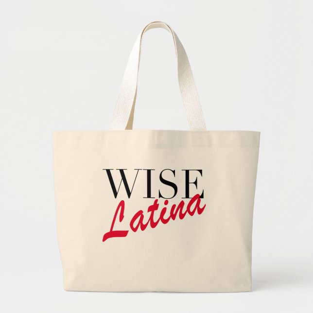 Wise Latina Jumbo Stoffbeutel (Vorne)