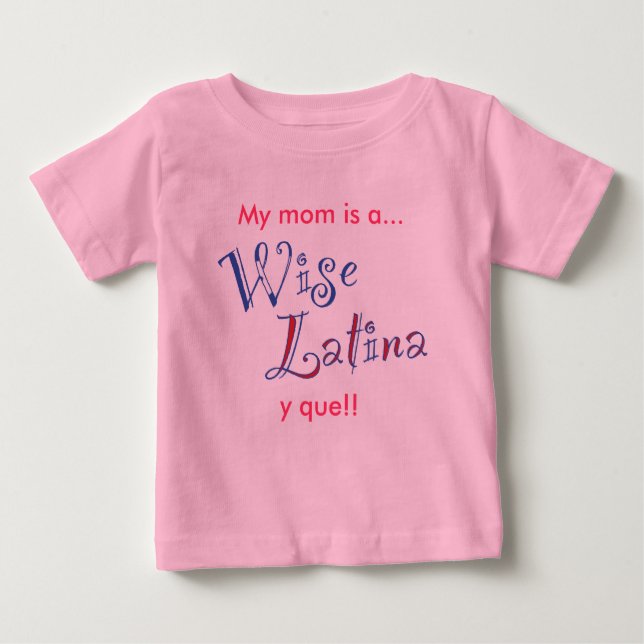 wise_latina_mom_tshirt_baby baby t-shirt (Vorderseite)