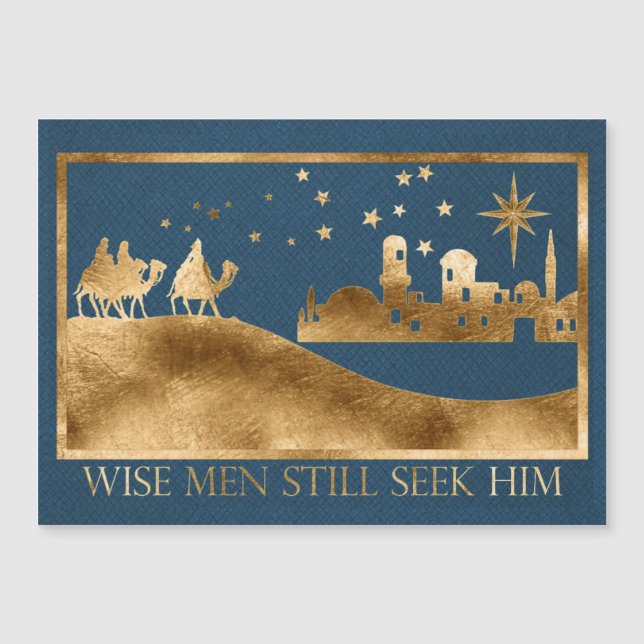 Wise Men Christmas Magnet Card (Vorderseite)