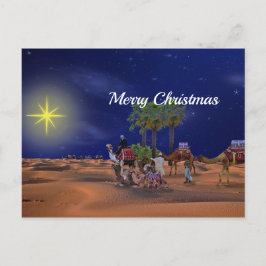 Wise Men Star Weihnachtsgrafik Postkarte