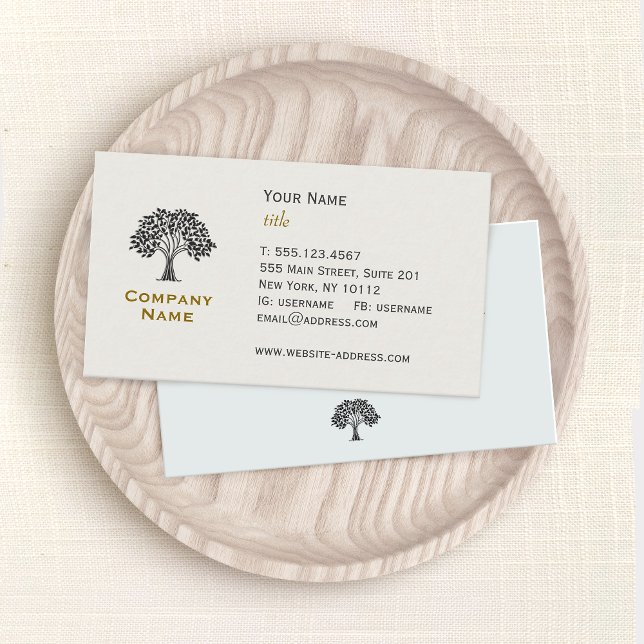 Wise Old Tree Business Card Visitenkarte (Von Creator hochgeladen)