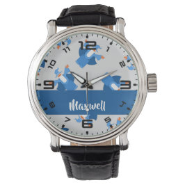 Wise old wizard pattern armbanduhr