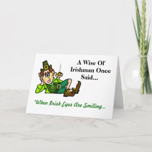 Wise Ol'Leprechaun St. Patrick's Day Card Karte