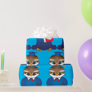 Wise Owl Abschluss Niedlich Scholar Bird Geschenkpapier