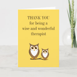 Wise Owl Consulting Therapeutin Vielen Dank Karte