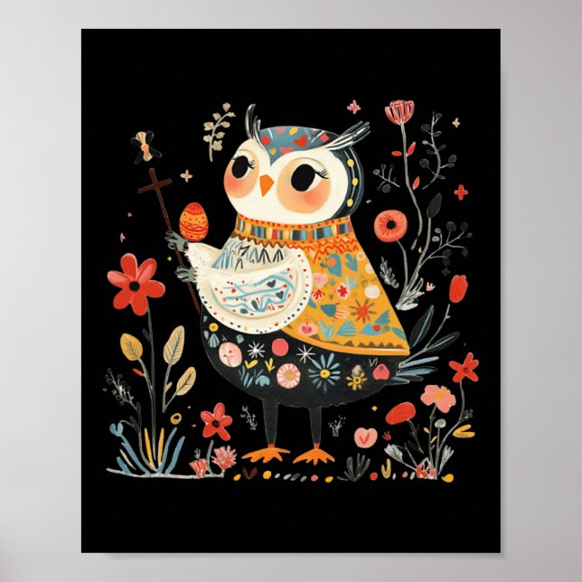 Wise Owl Guardian - Ostereier Poster (Vorne)