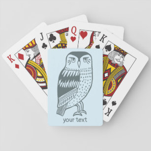 Wise Owl Illustriert Fierce Bird Spielkarten