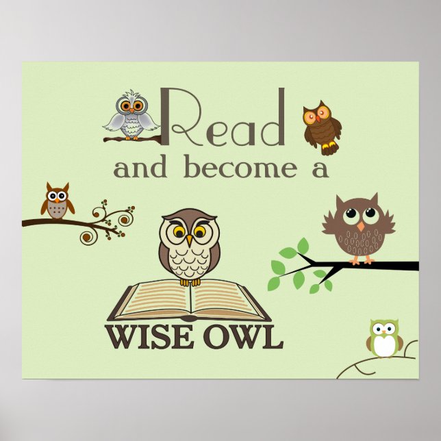Wise Owls Literaturplakat Poster (Vorne)