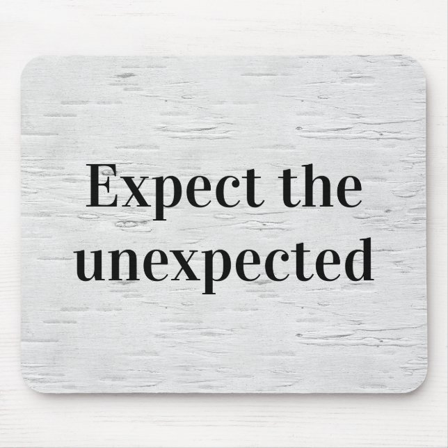 Wise Quote on Birch Tree Texture Mousepad (Vorne)