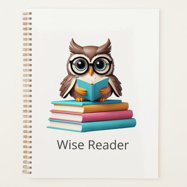 Wise Reader Owl Kids Journal Planer (Vorderseite)