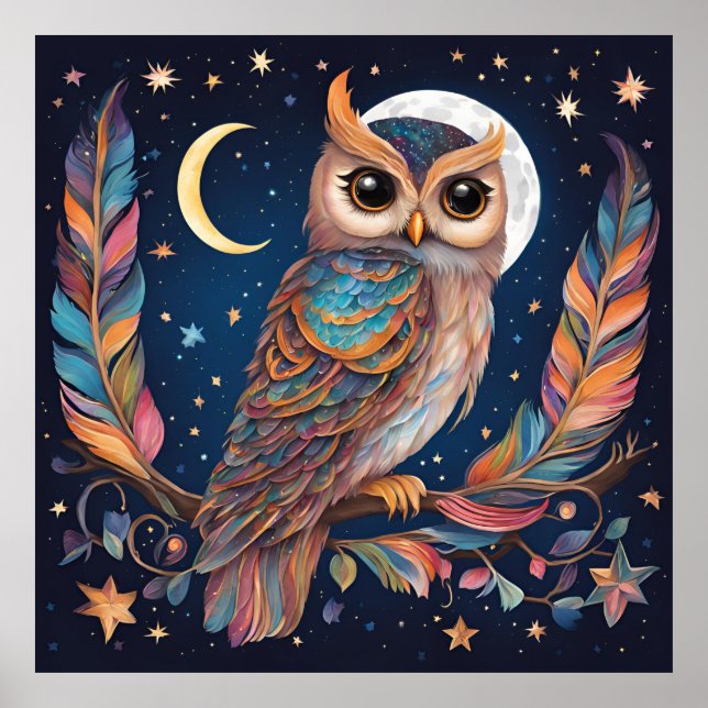 Wise Watch Owl herunterladen Poster (Vorne)