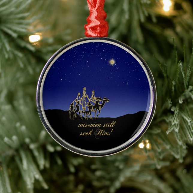 Wisemen noch immer nach Ihm Ornament suchen (Baum)