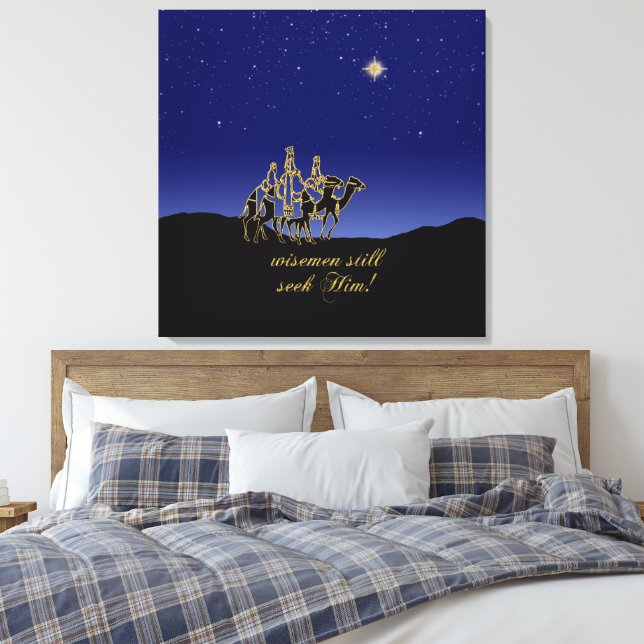 Wisemen noch suchen ihn Weihnachten Leinwanddruck (Insitu (Schlafzimmer))