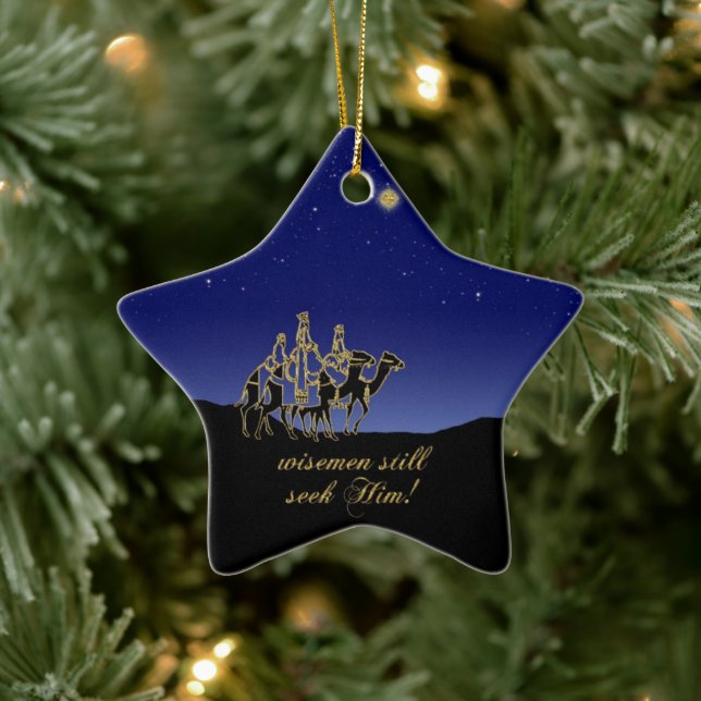 Wisemen noch suchen ihn Weihnachtsbaum-Ornament Keramikornament (Baum)