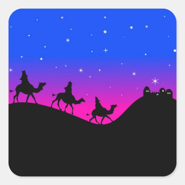 Wisemen Quadratischer Aufkleber (Vorderseite)