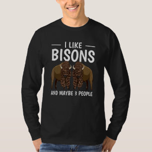 Wisent Zitat Ich mag Bisons und vielleicht 3 Perso T-Shirt
