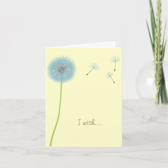 Wish Dandelion - Motivierend Karte (Vorderseite)