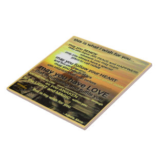 Wish Decorative Tile by Adiela Akoo Fliese