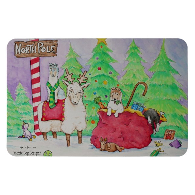 Wish Ewe ein frohes Weihnachtsfest Magnet (Horizontal)