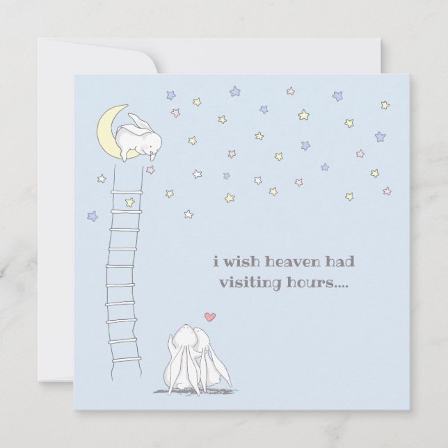 Wish Heaven hatte Besuchszeiten Kinderverlust Beil Karte (Vorderseite)