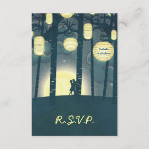 Wish Lanterns Dream Forest Wedding RSVP Einladung