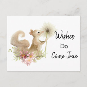 *~* Wish Mouse Dandelion Pregnancy Ankündigung Postkarte
