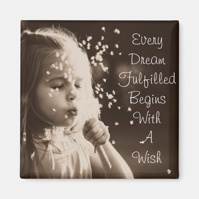 Wish Square Magnet (Vorne)