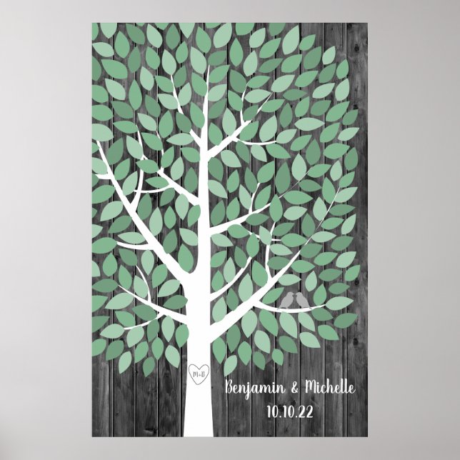 Wish Tree - 200 Leaf Guest Book Alternative Poster (Vorne)