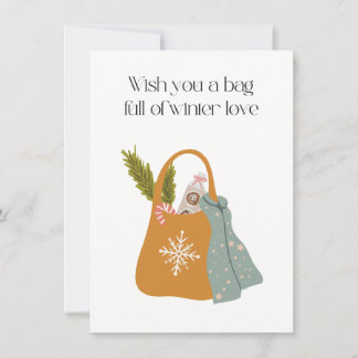 Wish you a bag full of winter love dankeskarte