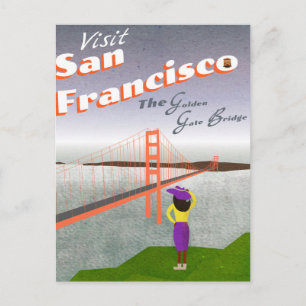 "Wish you aren here" Golden Gate Bridge Postkarte