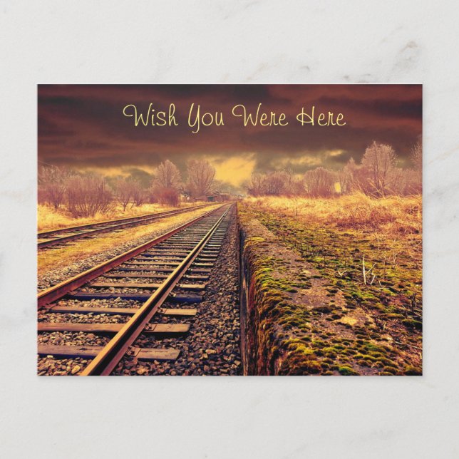 "Wish you were here" Bahntrassen Postkarte (Vorderseite)