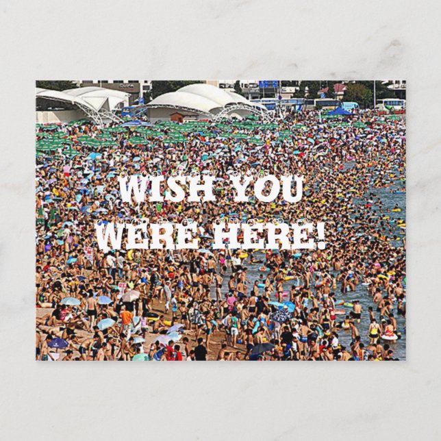 Wish you were here funny postkarte (Vorderseite)