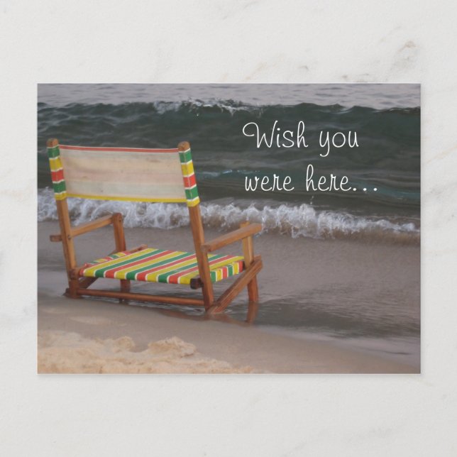 "Wish you were here" Paradies Postcard Postkarte (Vorderseite)