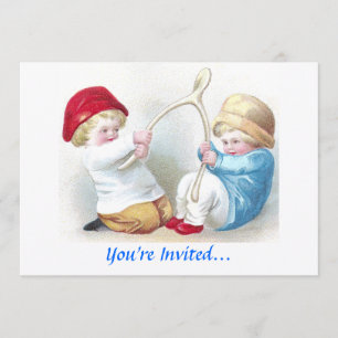 Wishbone kämpft Vintager Erntedank Einladung