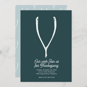 Wishbone Thanksgiving Invitation