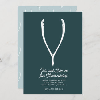 Wishbone Thanksgiving Invitation