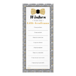 Wishe für den kleinen Gentleman, Baby Shower Werbekarte