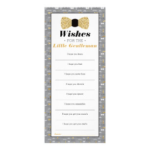 Wishe für den kleinen Gentleman, Baby Shower Werbekarte
