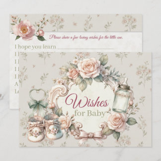 Wishes for Baby Card Invitation Insert 