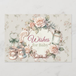 Wishes for Baby Card Invitation Insert 