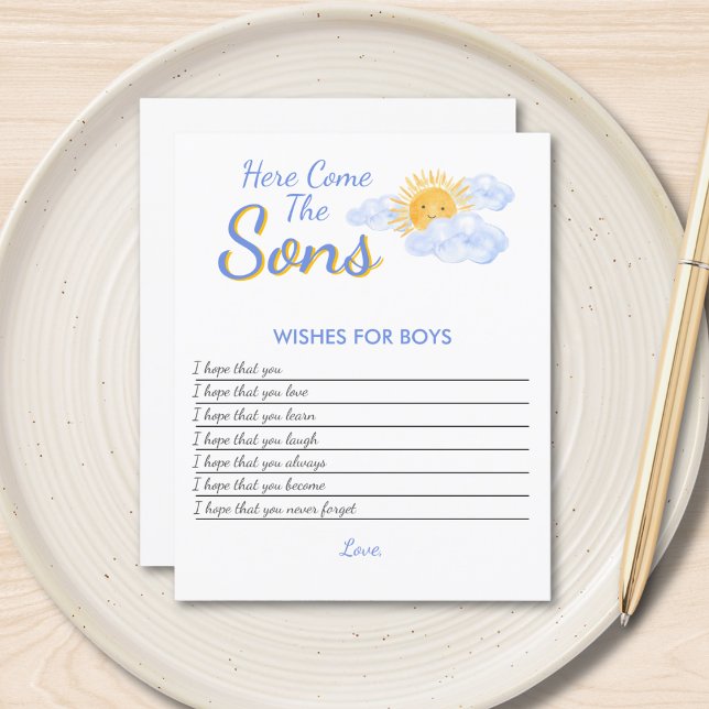 Wishes For Boys Baby Shower Game (Von Creator hochgeladen)