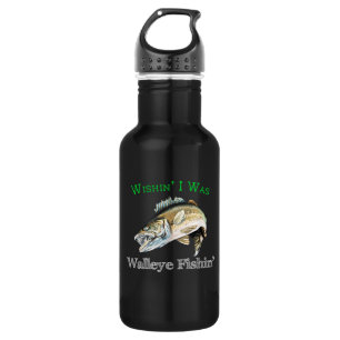 Wishin I war Hornhautfleck Fishin Edelstahlflasche
